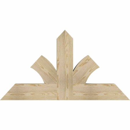 Ekena Millwork Richland Rough Sawn Timber Gable Bracket, Douglas Fir, 48"W x 26"H x 4"D x 6"F, 13/12 Pitch GBW048X26X0406RIC00RDF